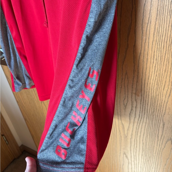 Varsity Red and Gray Athletic Shorts - Picture 3 of 7